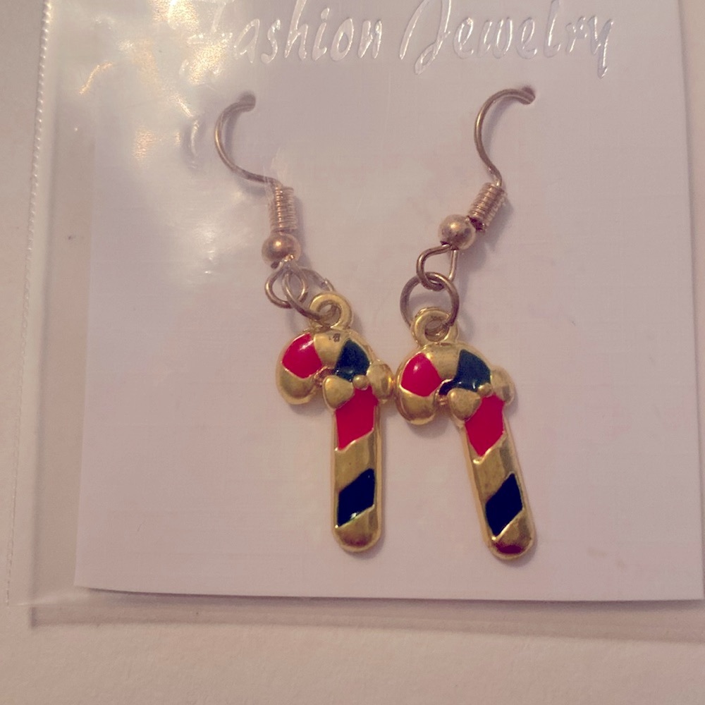 Candy cane earrings
